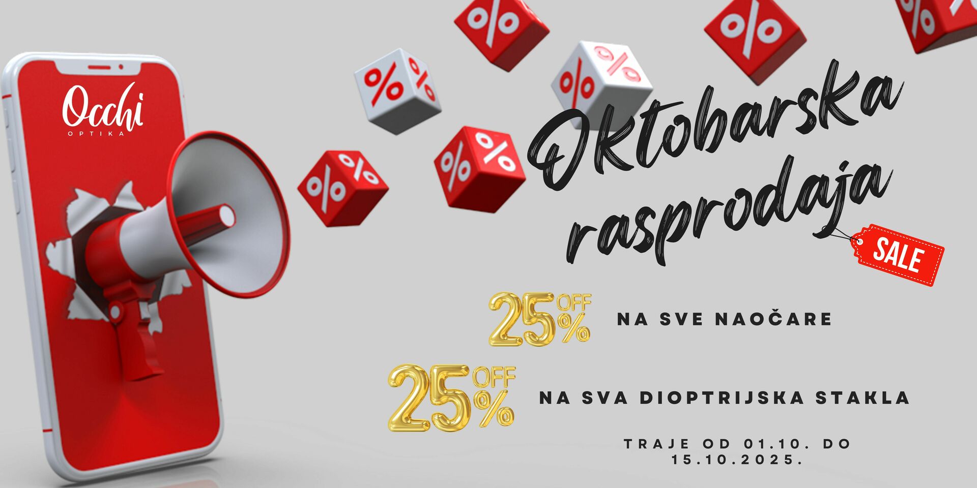 Oktobarska rasprodaja u optici Occhi