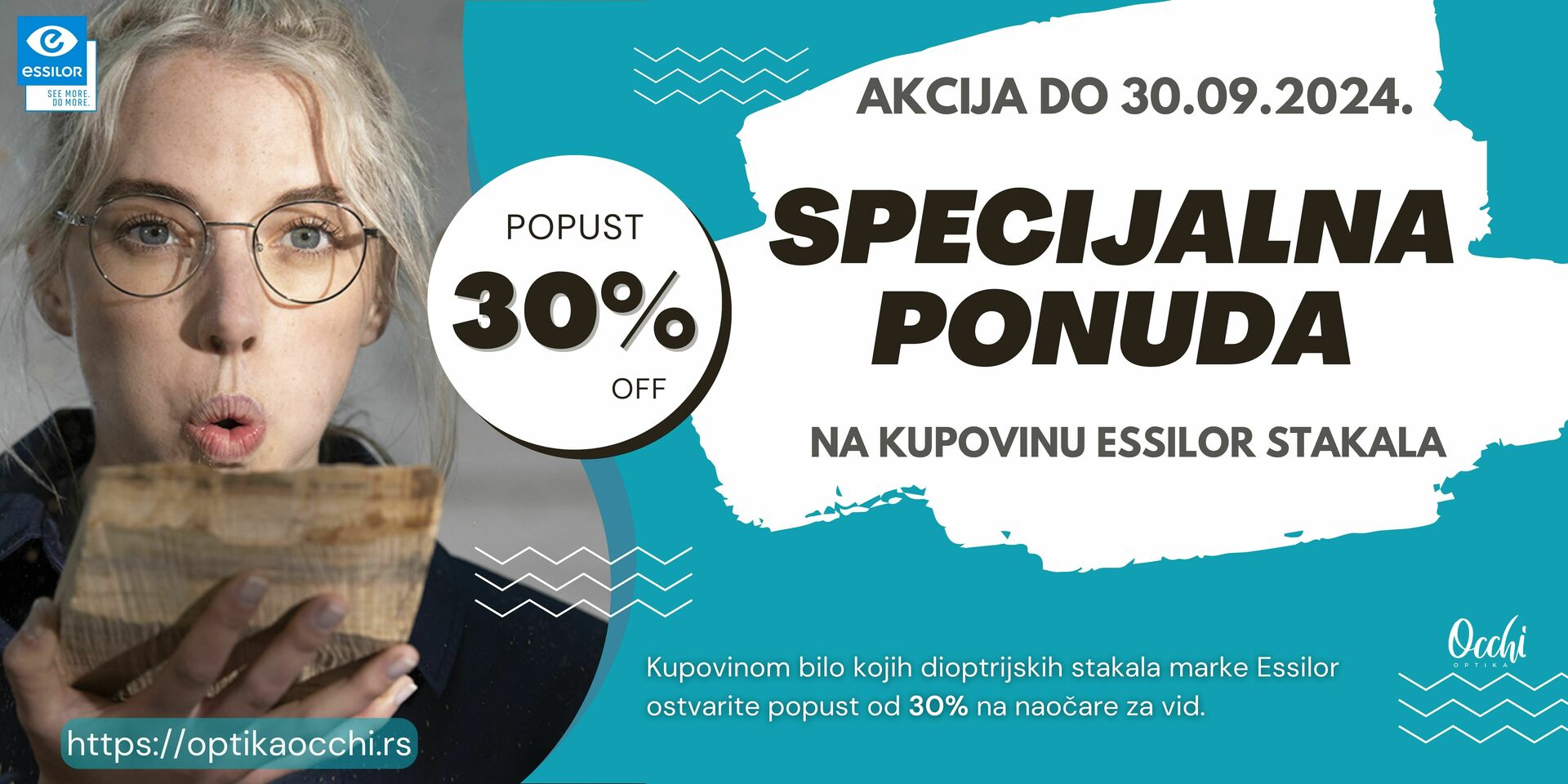 Kupi Essilor, dobijaš 30% na naočare